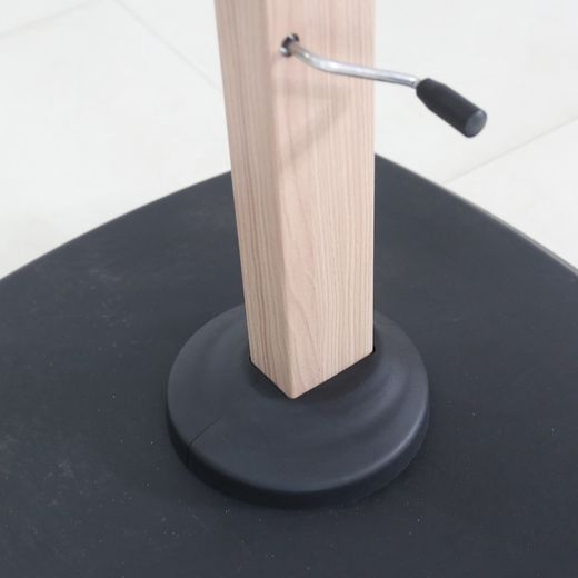 Ombrellone in alluminio e tessuto grigio chiaro, 350 x 400 x 300 cm | Mitre