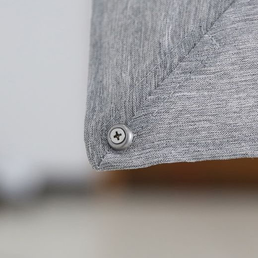 Ombrellone in alluminio e tessuto grigio chiaro, 350 x 400 x 300 cm | Mitre