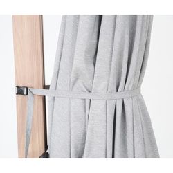 Ombrellone in alluminio e tessuto grigio chiaro, 350 x 400 x 300 cm | Mitre
