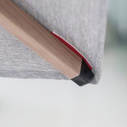 Ombrellone in alluminio e tessuto grigio chiaro, 350 x 400 x 300 cm | Mitre