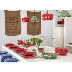 Lergodsterrin i rött, 29,5 x 28 x 20,3 cm | Tomat