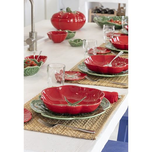 Lergodsterrin i rött, 29,5 x 28 x 20,3 cm | Tomat