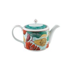 Théière en porcelaine multicolore, 25,6 x 12 x 16 cm | Lotus