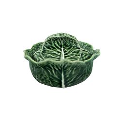 24-piece earthenware dinnerware set in green | Cabbage soup bowl
