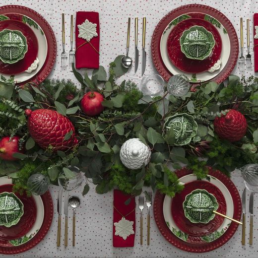 Individual soup tureen S made of earthenware in green, Ø 13.5 x 10.5 cm | Cabbage