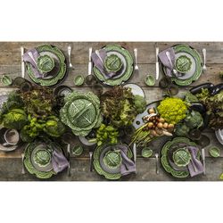 Grüne Steingutterrine L, 33 x 33 x 21,7 cm | Kohl