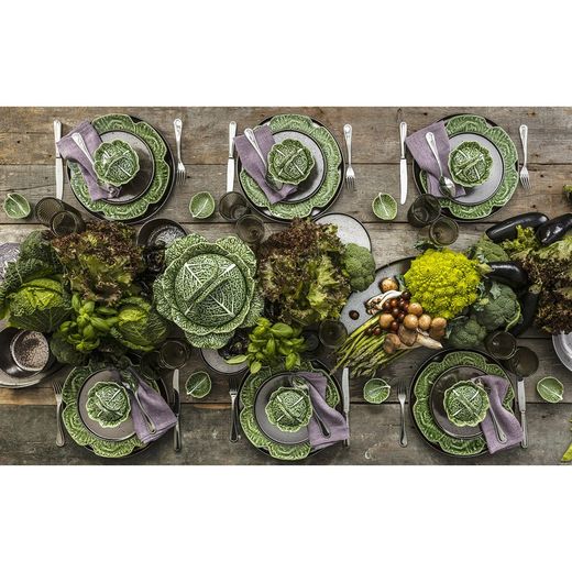 Grüne Steingutterrine L, 33 x 33 x 21,7 cm | Kohl