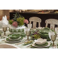 Grüne Steingutterrine L, 33 x 33 x 21,7 cm | Kohl