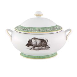 Casa de Alba porcelain tureen, 32.3x21.6x21.4 cm