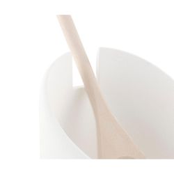 White polyresin spoon holder, Ø10.5 x 18 cm