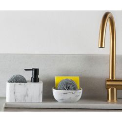 Support vierge pour tampon à récurer en polyrésine, 12,4 x 9,7 x 5,6 cm