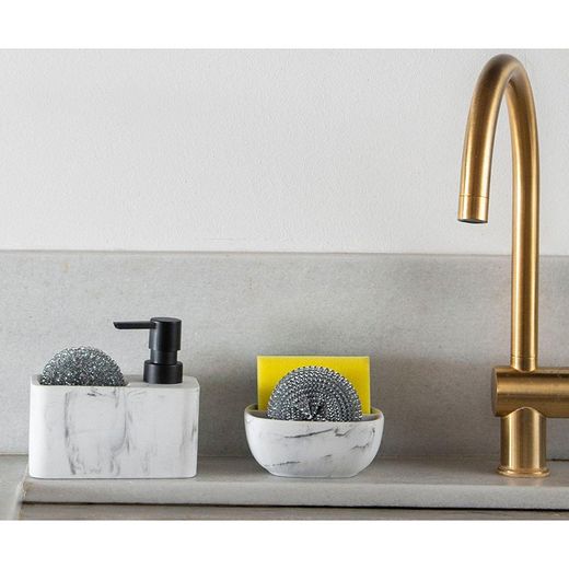 Support vierge pour tampon à récurer en polyrésine, 12,4 x 9,7 x 5,6 cm