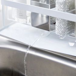 Steel sink holder in white, 25 x 10 x 9.5 cm | Tower