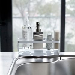 Steel sink holder in white, 25 x 10 x 9.5 cm | Tower