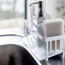 Steel sink holder in white, 25 x 10 x 9.5 cm | Tower