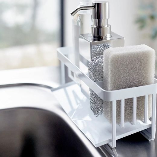 Steel sink holder in white, 25 x 10 x 9.5 cm | Tower