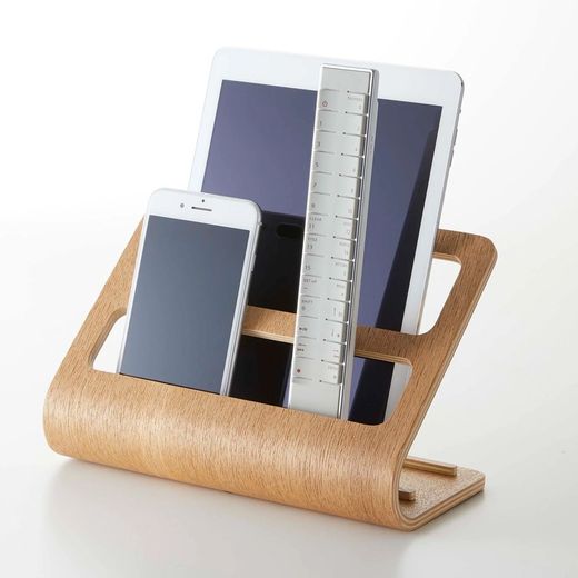 Natural wooden tablet stand, 23 x 12 x 15 cm | Rin