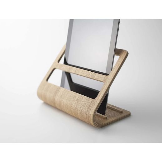 Natural wooden tablet stand, 23 x 12 x 15 cm | Rin