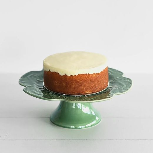 Soporte para tartas de loza en verde, Ø 31 x 13 cm | Repollo