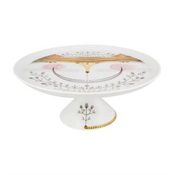 Porcelain cake stand in multicolor, Ø 28.2 x 11.7 cm | Tea With Alice