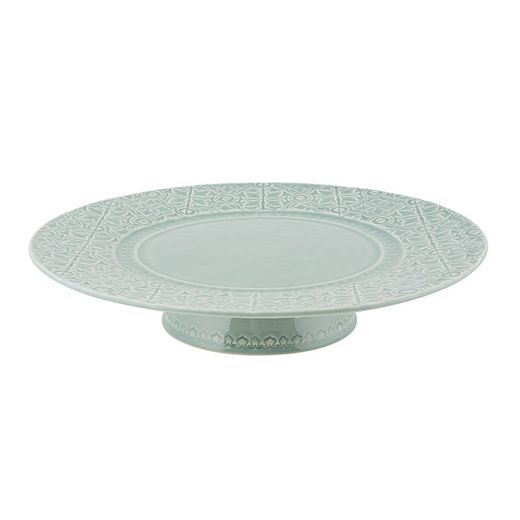 Soporte para tartas grande de loza en azul amanecer, 34 x 34 x 7,5 cm | Rua Nova