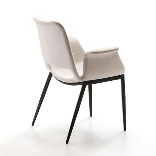 SOWA-Foam and white metal armchair, 63x67x86 cm