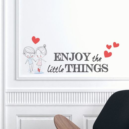 Adesivos Aprecie as Pequenas Coisas 15 x 34 cm. (2 placas)