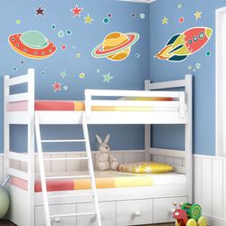 Autocolantes Foguete Infantil 48 x 68 cm.