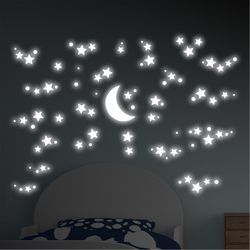 Kids Luminous Stars Stickers 48 x 68 cm.