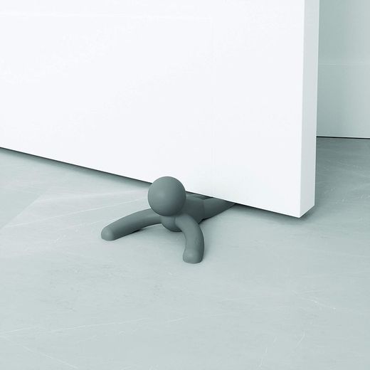 Deurhouder Buddy Grey, 15 x 11 x 6 cm