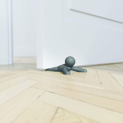 Deurhouder Buddy Grey, 15 x 11 x 6 cm