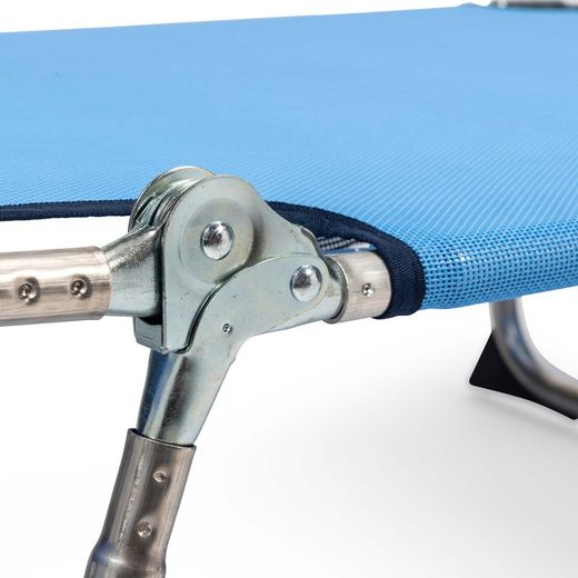 3-foot superbed in textileine and aluminum structure, 190x61x30 cm