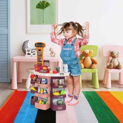 Supermercado de brinquedo em polietileno multicolor, 51x27x78 cm | mercado