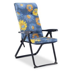 Super poltrona com cabeça anatômica de 6 posições com enchimento de 5 cm e estrutura de aço, 76x62x114 cm