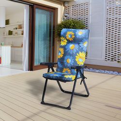 Super poltrona com cabeça anatômica de 6 posições com enchimento de 5 cm e estrutura de aço, 76x62x114 cm