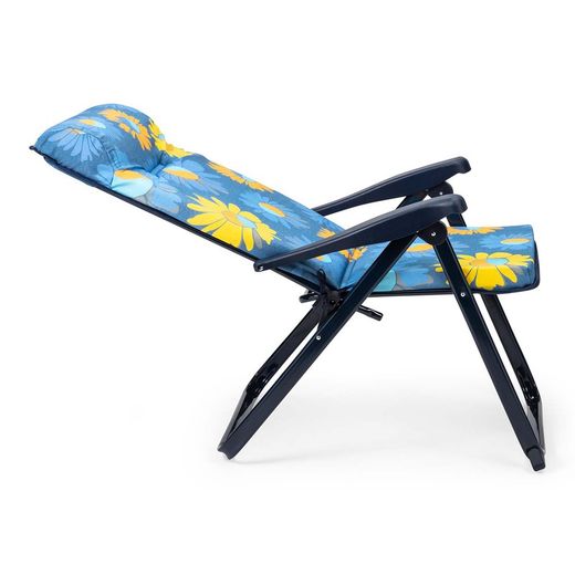 Super poltrona com cabeça anatômica de 6 posições com enchimento de 5 cm e estrutura de aço, 76x62x114 cm