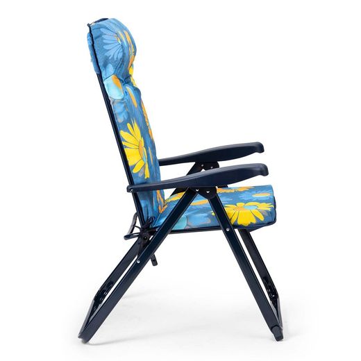 Super poltrona com cabeça anatômica de 6 posições com enchimento de 5 cm e estrutura de aço, 76x62x114 cm