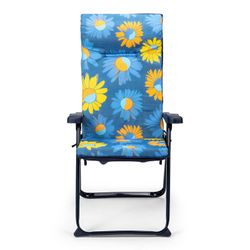 Super poltrona com cabeça anatômica de 6 posições com enchimento de 5 cm e estrutura de aço, 76x62x114 cm