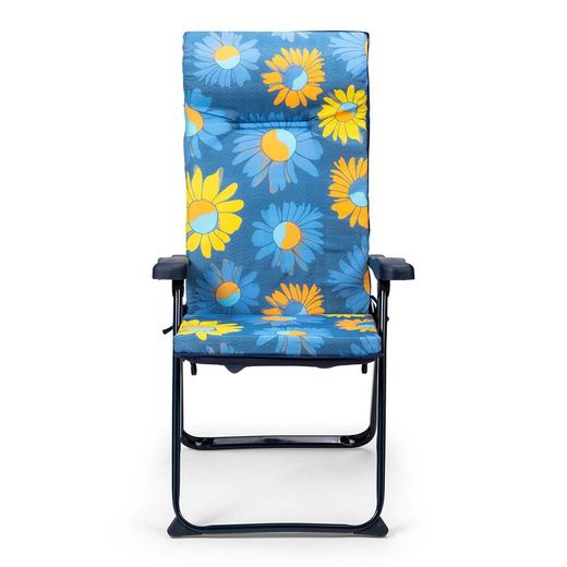 Super poltrona com cabeça anatômica de 6 posições com enchimento de 5 cm e estrutura de aço, 76x62x114 cm