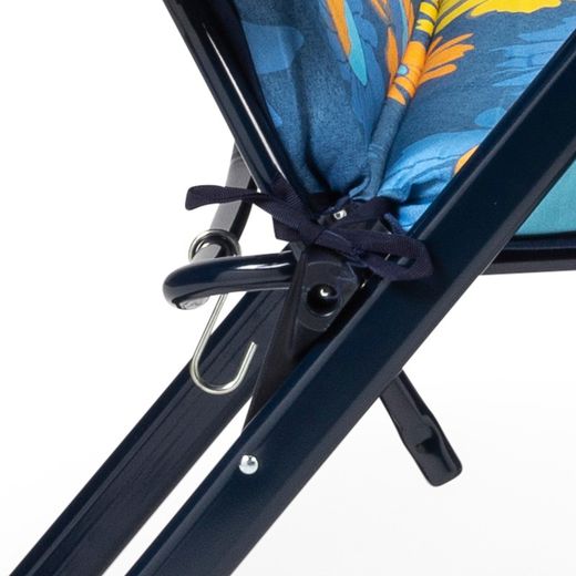 Super espreguiçadeira de 6 posições com apoio de cabeça e pés anatômicos, acolchoamento de 5 cm e estrutura de aço, 132x62x114 cm
