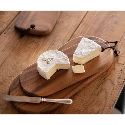 Tabla de corte de madera de acacia en natural, 38 x 16 x 2 cm | Oval