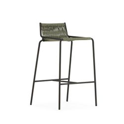 Hoher Hocker aus Seil und Metall in Mintgrün, 46 x 47 x 80 cm | Emily