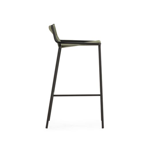 Hoher Hocker aus Seil und Metall in Mintgrün, 46 x 47 x 80 cm | Emily