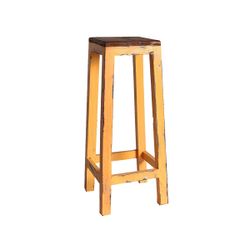 Taburete alto de madera de mango en marrón, 30 x 30 x 71 cm | Sauris