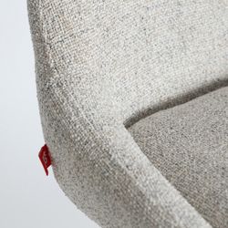 Taburete alto de madera y tejido en natural y beige, 49 x 50 x 92 cm | Arvieu