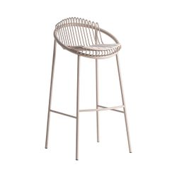 Taburete alto de metal en gris, 51 x 53 x 97 cm | Brienz