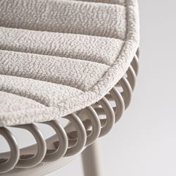 Taburete alto de metal en gris, 51 x 53 x 97 cm | Brienz