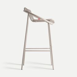 Taburete alto de metal en gris, 51 x 53 x 97 cm | Brienz