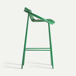 Taburete alto de metal en verde, 48 x 53 x 97 cm | Brienz