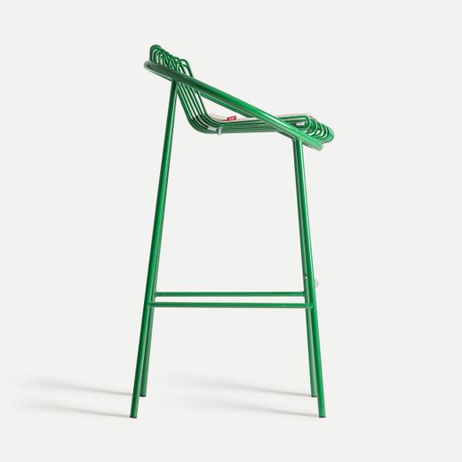 Taburete alto de metal en verde, 48 x 53 x 97 cm | Brienz
